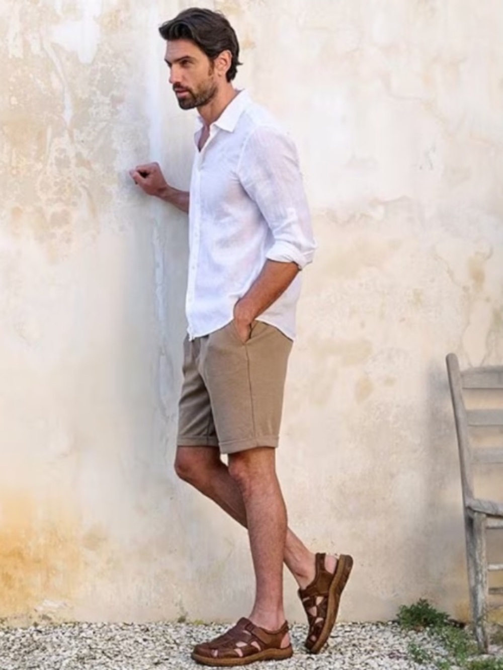 Born Men's Cabot III Brown Amber Leather Fisherman Sandals NWOB |  11 (44 Euro)